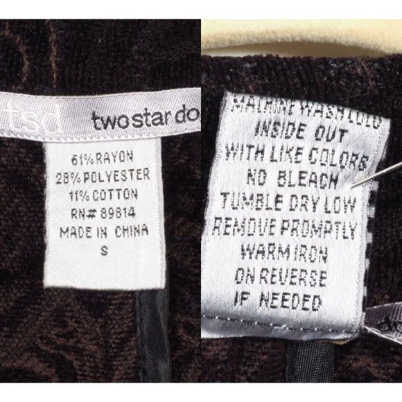 TSD Womens Jacket Small Paisley Purple Plum Two Star Dog - Picture 10 of 10